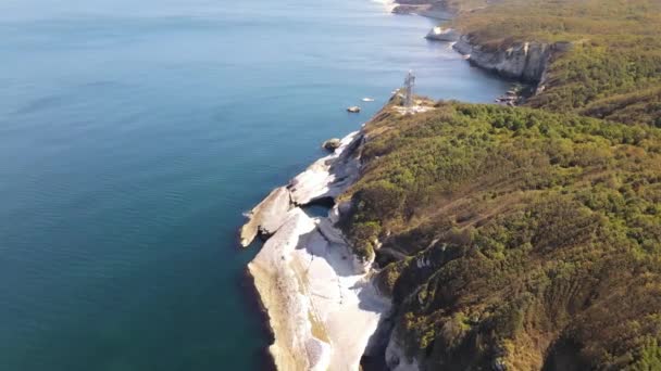 Cliff vista aérea do mar — Vídeo de Stock