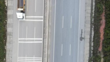 Hava manzaralı otoyol trafiği