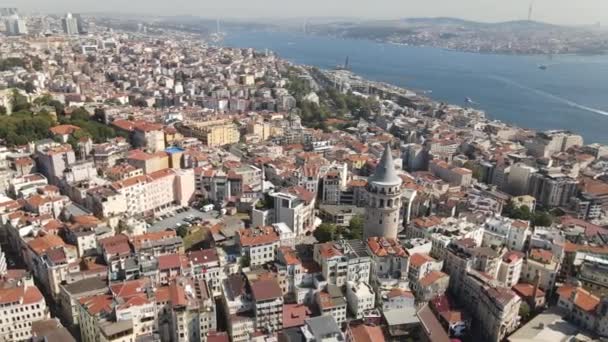 Luftaufnahme Galata Tower Istanbul — Stockvideo