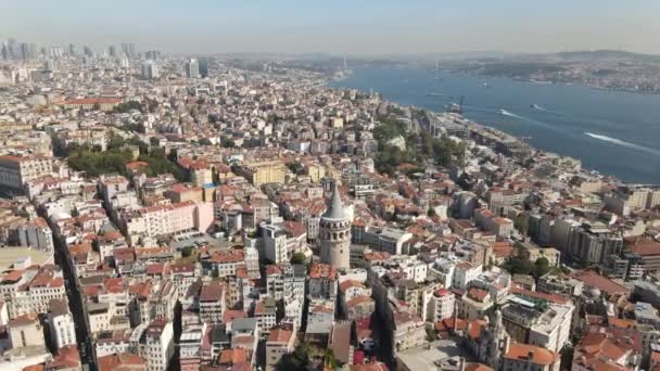 Галатская башня Стамбул — стоковое видео