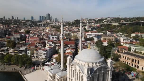 Muslim Ortakoy Mosque — Stock Video