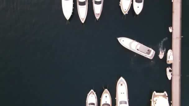 Marina bateau bassin de quai — Video