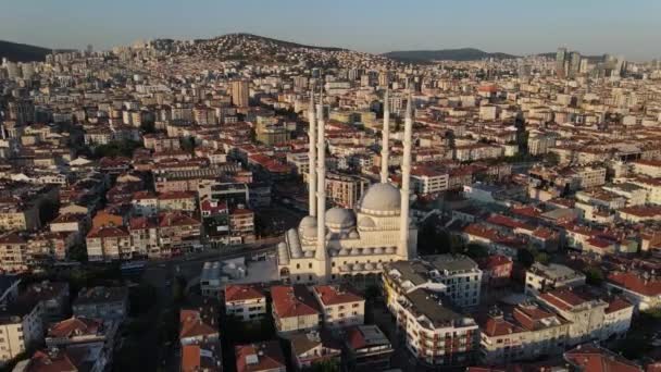 Vista aérea muslim mesquita oração — Vídeo de Stock