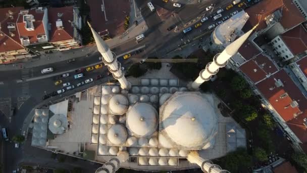 Drón légi kilátás muszlim mecset — Stock videók
