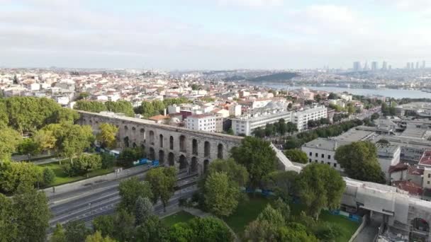 Valens Aqueduct Bozdogan Kemeri Istanbul — Stock Video