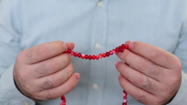 Muslim prayer in mosque — Stock Video