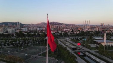 Hava Görüntüsü Türkiye Sembol Bayrağı