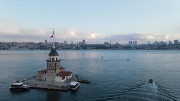 Maidens tower istanbul — Stok Video