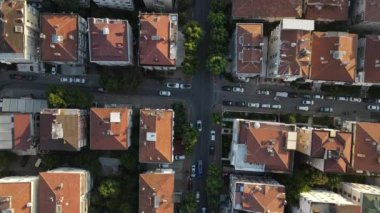 Hava Aracı Kuşları Göz Görünümü Desen Şehir Mimarisi