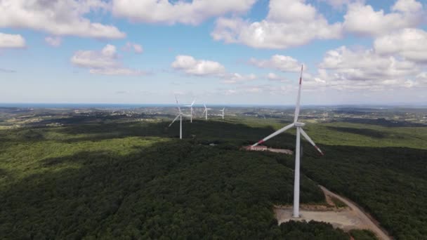 Drohnen-Windkraftanlage Ökologische Grüne Energie — Stockvideo