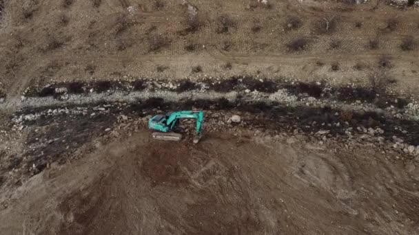 Excavadora Operador de equipo pesado — Vídeo de stock