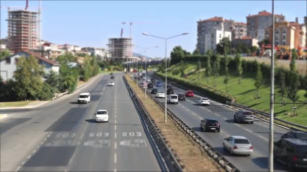 Auto embouteillage autoroute time lapse — Video