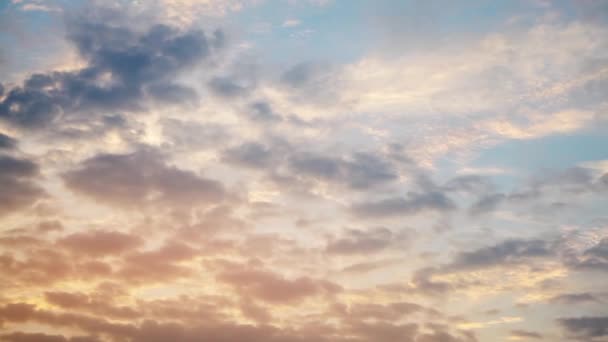 Zonsondergang landschap timelapse wolkenlandschap hemel — Stockvideo