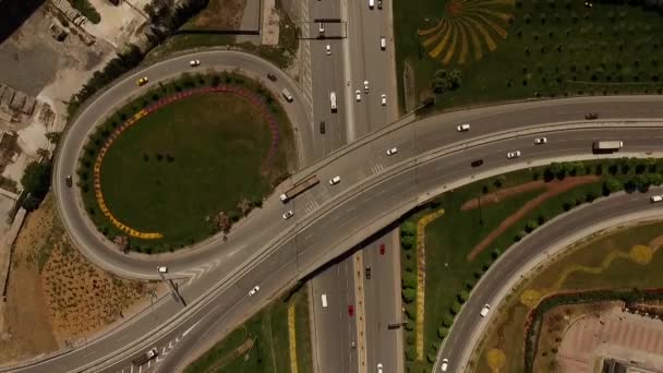 Carros da cidade Rodovia Trânsito rodoviário — Vídeo de Stock