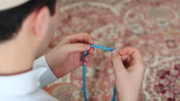 Perles de prière musulmanes pour Allah — Video