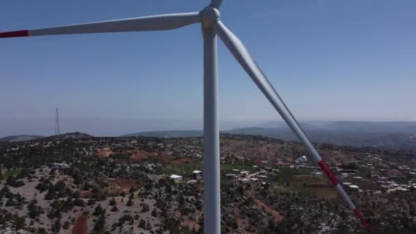 Movendo turbina de moinho de vento — Vídeo de Stock