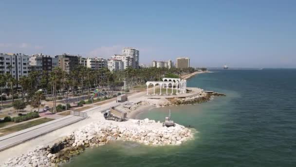 Playa disposición balde balde paisaje — Vídeos de Stock