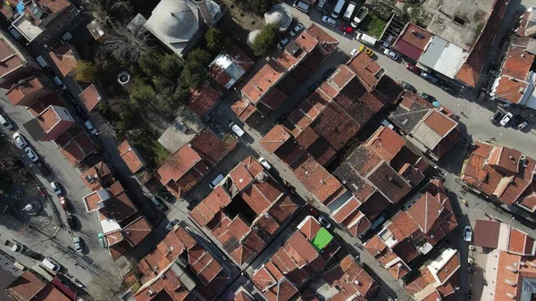 Telhados da casa padrão urbano — Fotografia de Stock