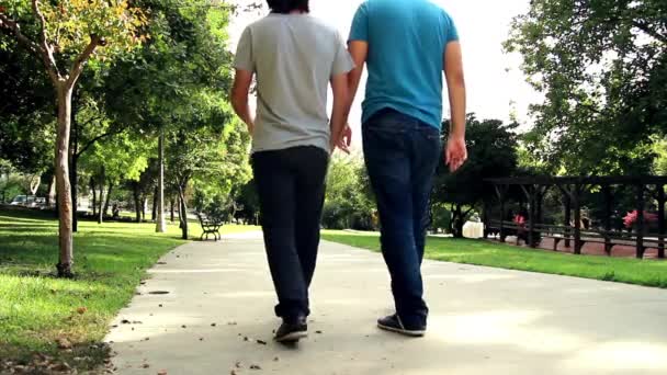 Junge Männer parken in Freizeit — Stockvideo