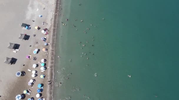 海滩居民日光浴 — 图库视频影像