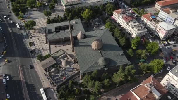 モスク・マドラサ複合建築空中 — ストック動画
