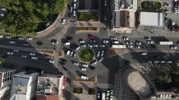 Traffic vehicle highway drone landscape — Stock Video