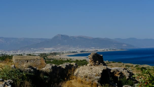 Ciudad antigua anamurium Mersin City — Vídeo de stock