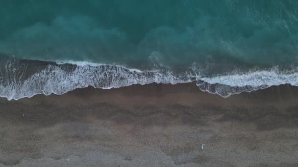 Línea costera azul dron mediterráneo — Vídeos de Stock
