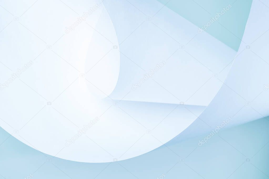 A large sheet of blue white paper.