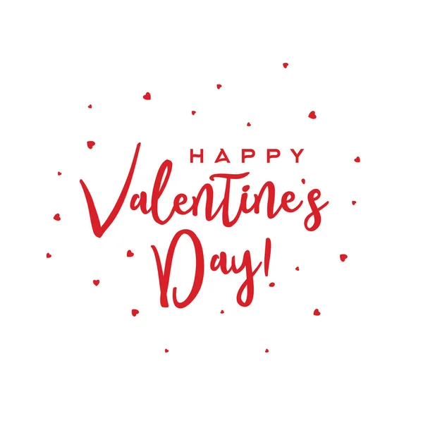 Valentines Day Вітальний Шаблон Типографічним Текстом Щасливий День Валентину Білому — стоковий вектор