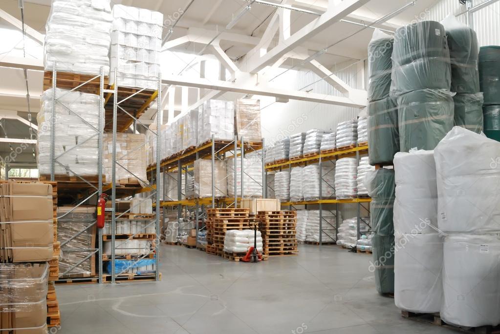 Warehouse with rolls