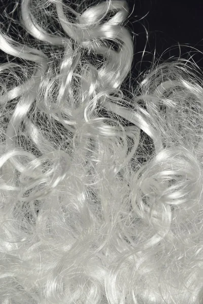 Cachos de cabelo branco — Fotografia de Stock