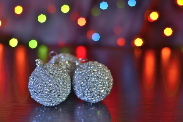 Silver Christmas ball — Stock Photo, Image