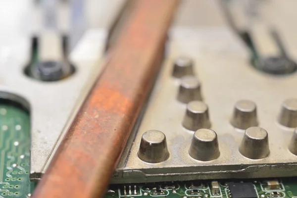 Radiator on motherboard — Stock Photo, Image