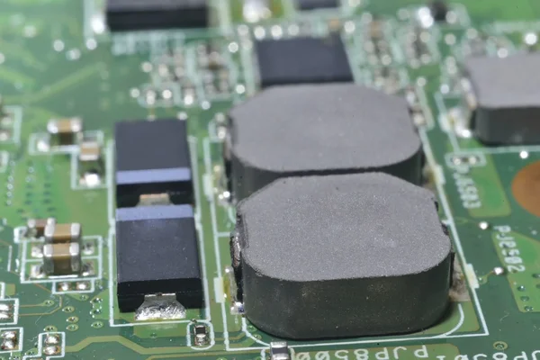 Capacitores e chips — Fotografia de Stock