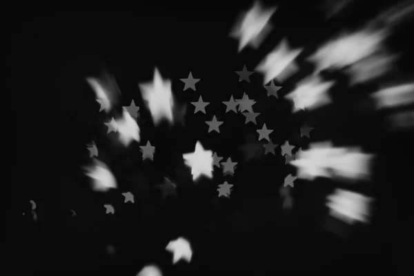 Fekete-fehér csillagok az űrben — Stock Fotó