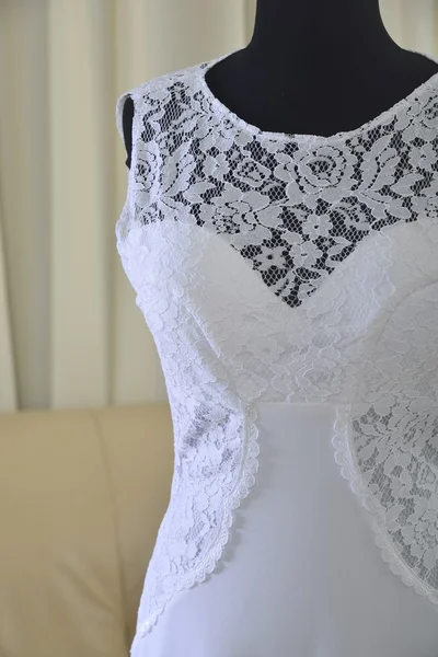 Свадебное платье с кружевом — стоковое фото