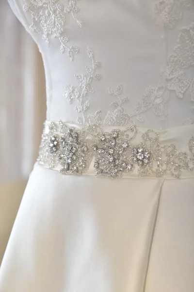 Parte do vestido de noiva — Fotografia de Stock