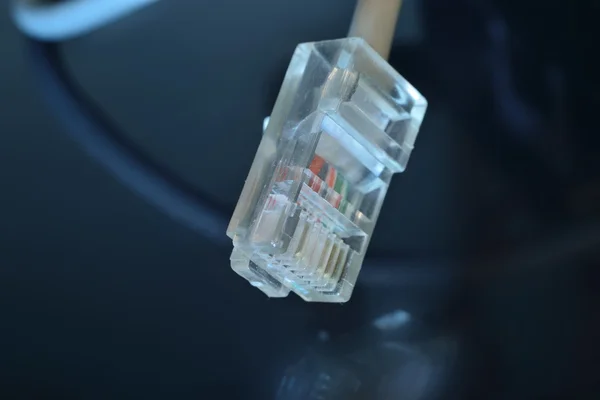 Podświetlony internet kabel — Zdjęcie stockowe