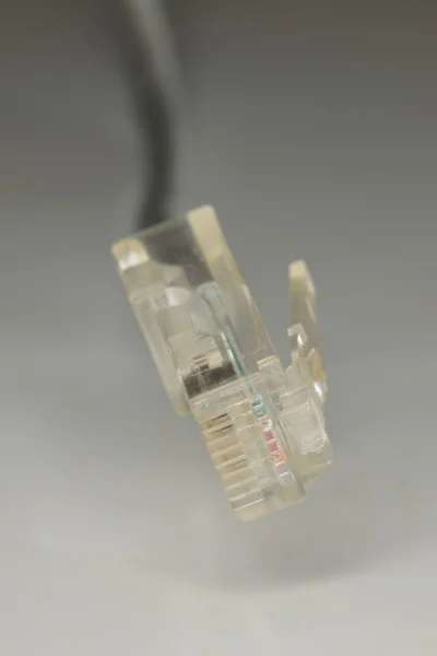 Makro rj45 ethernet — Zdjęcie stockowe