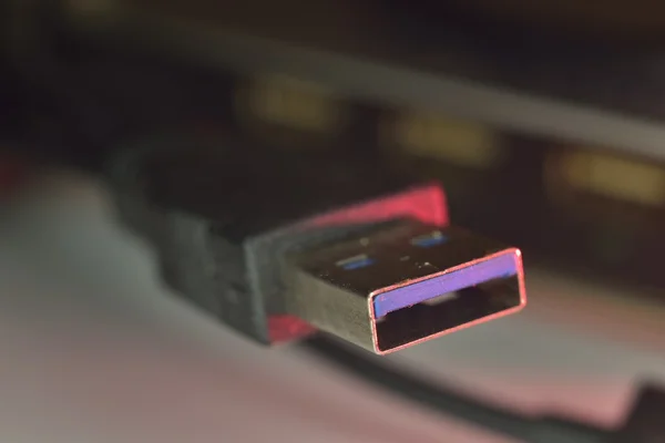 Tel üzerindeki USB 3.0 konnektörü — Stok fotoğraf