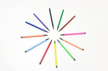 Okul için renkli işaretler.