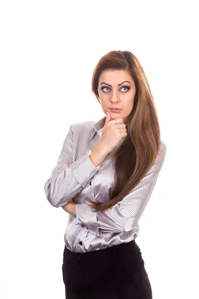 Портретна бізнес-леді ізольована на білому тлі — стокове фото