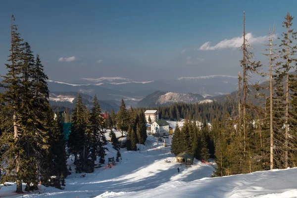 Carpathian mountains under snow in the winter — Stock Photo, Image