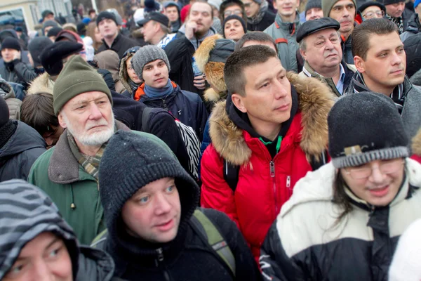 Moscou, Rússia - 10 de dezembro de 2011. Reunião da oposição anti-governo na Praça Bolotnaya em Moscou — Fotografia de Stock