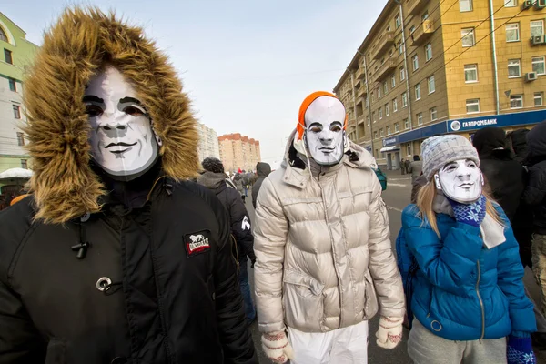 Moskva, Rusko - 4 února 2012. Protivládní opozice ra — Stock fotografie