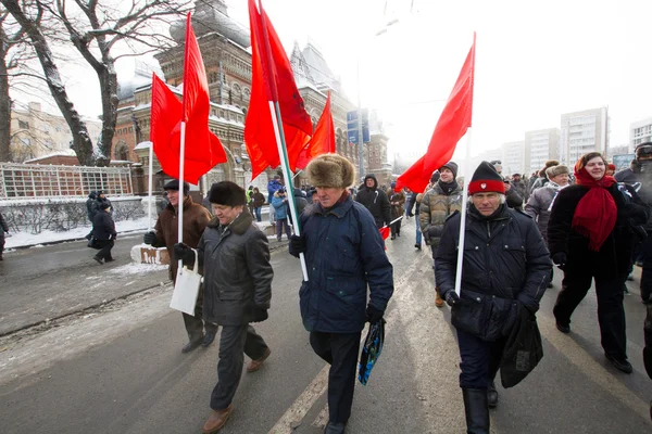 Moscow, Russia - February 4, 2012. Anti-government opposition ra — Stock Photo, Image