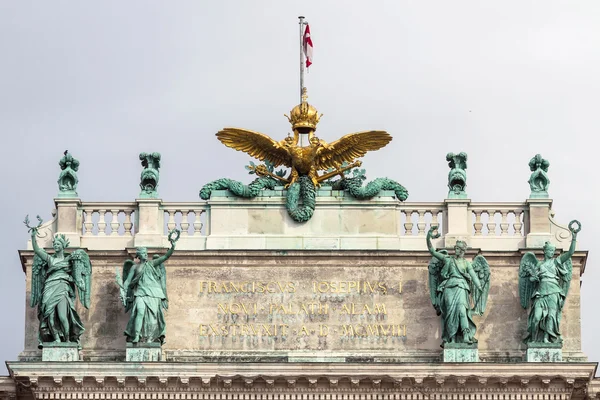 O telhado do Palácio de Hofburg em Viena, Áustria, close-up — Fotografia de Stock