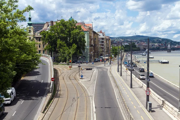 Carriageway Parte al lungomare di Buda a Budapest — Foto Stock