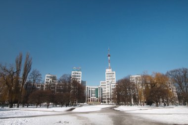 Gosprom (Derzhprom) administrative constructivism style building clipart